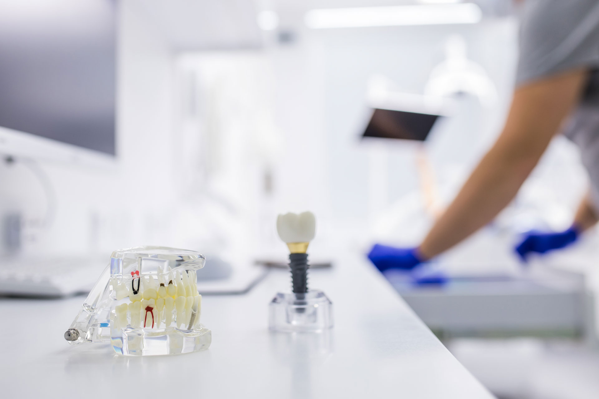 Laboratorio dental, mesa de trabajo